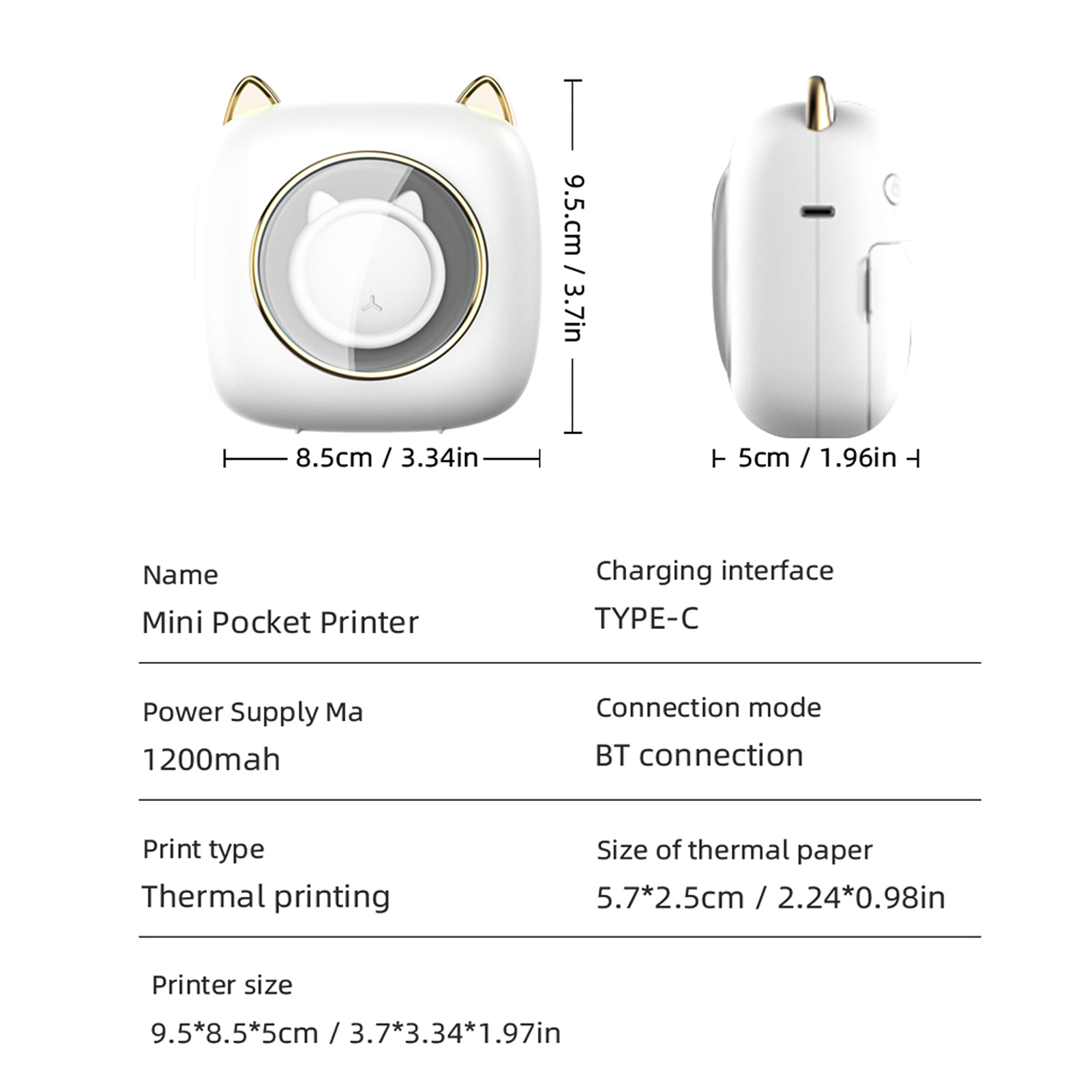 【New】C23 Portable Thermal Prin - огляд і ціна Mini Pocket Thermal Printer Paper Roll