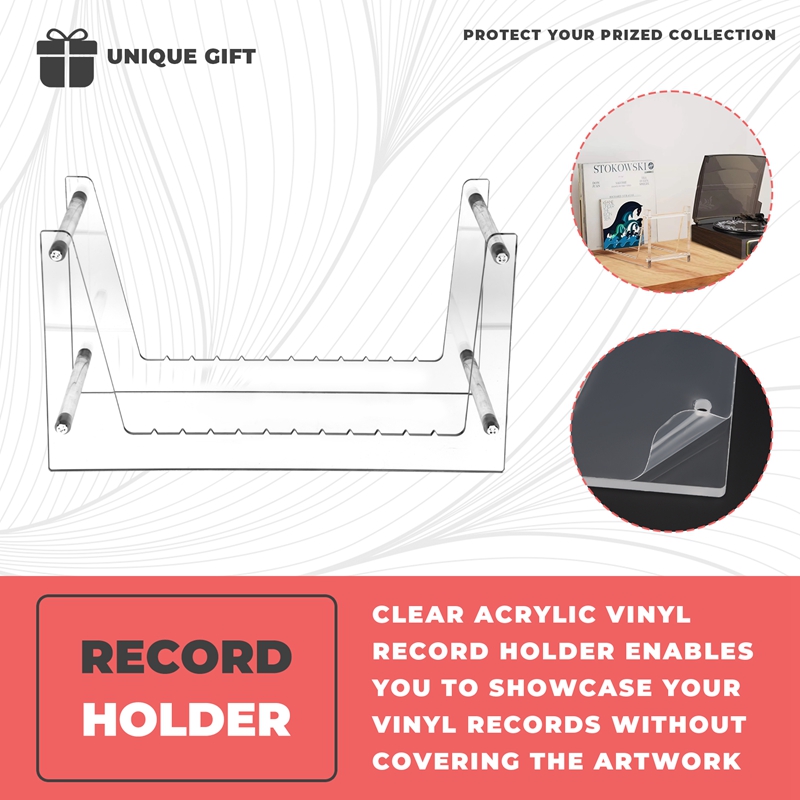 Clear Vinyl Record Stand Holde - огляд і ціна Books