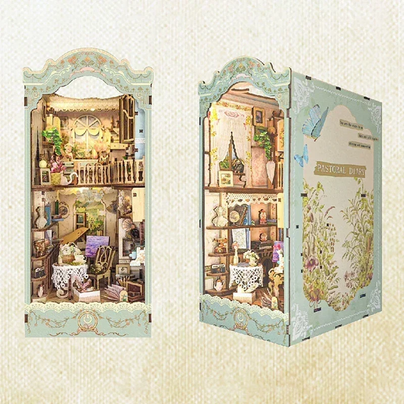 Fairy Tale Town Bookshelf Fore - огляд і ціна Diy Wooden Book Nook Kit Shelf Insert