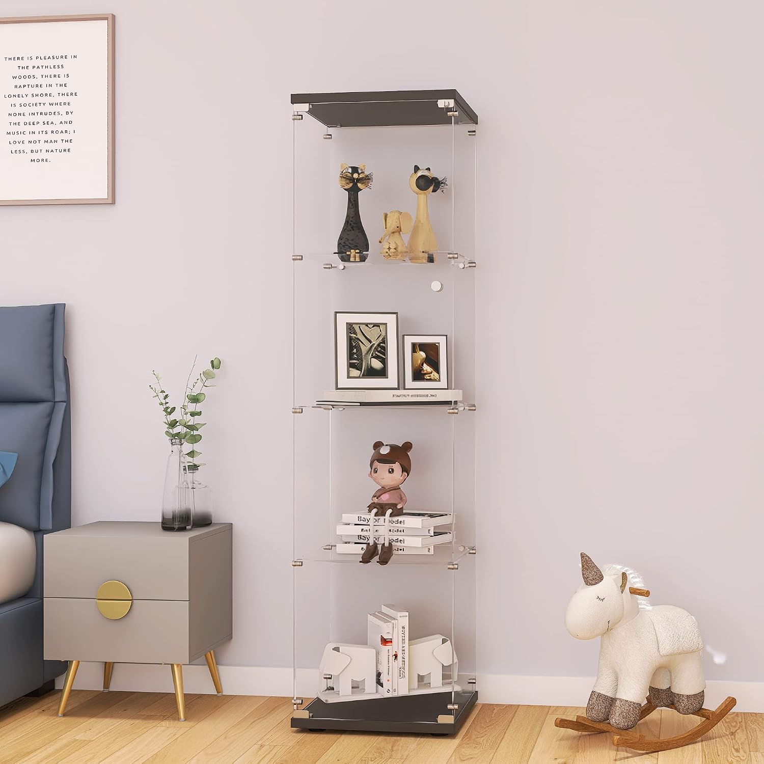 Glass Display Cabinet With Loc - огляд і ціна Books