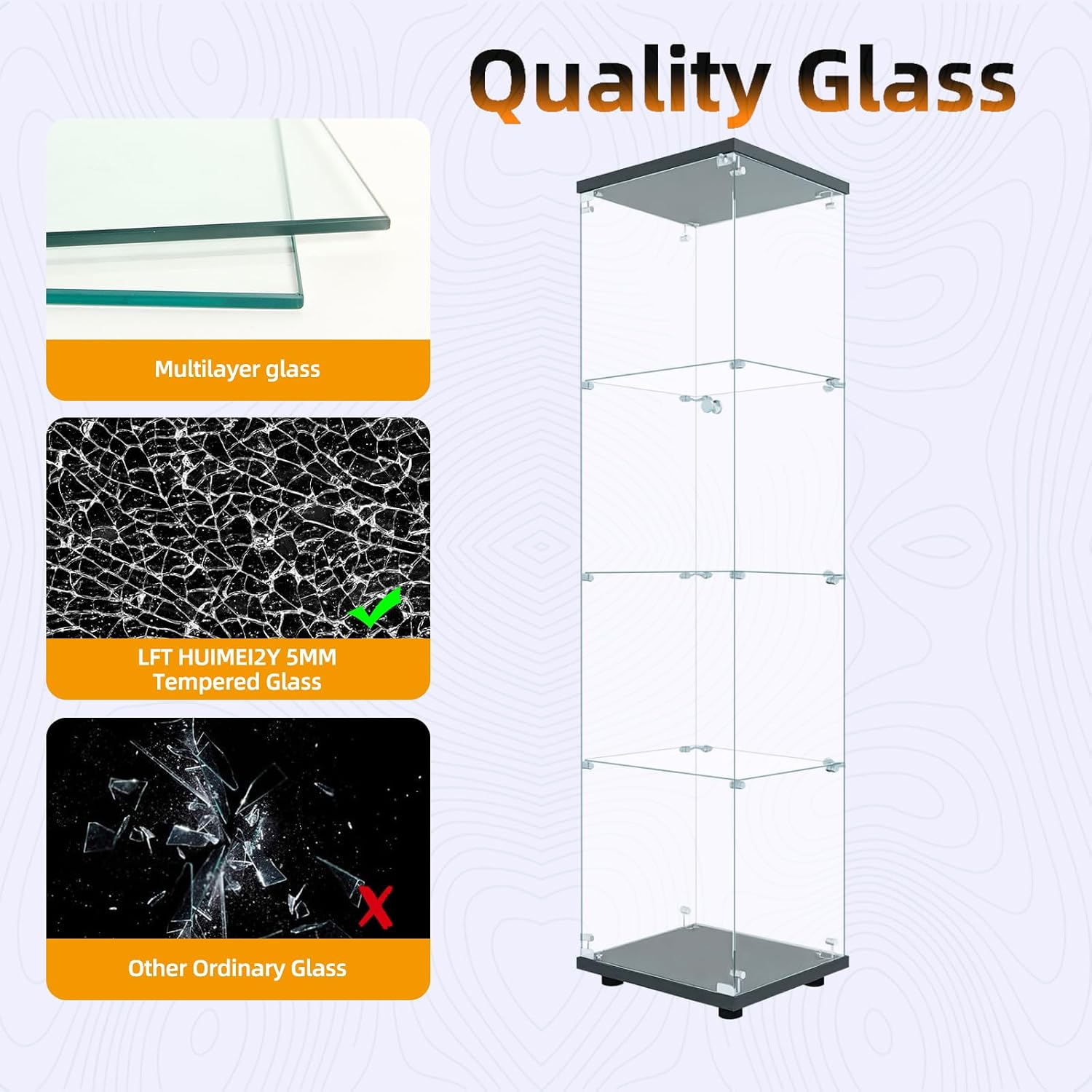 Glass Display Cabinet With Loc - огляд і ціна Books