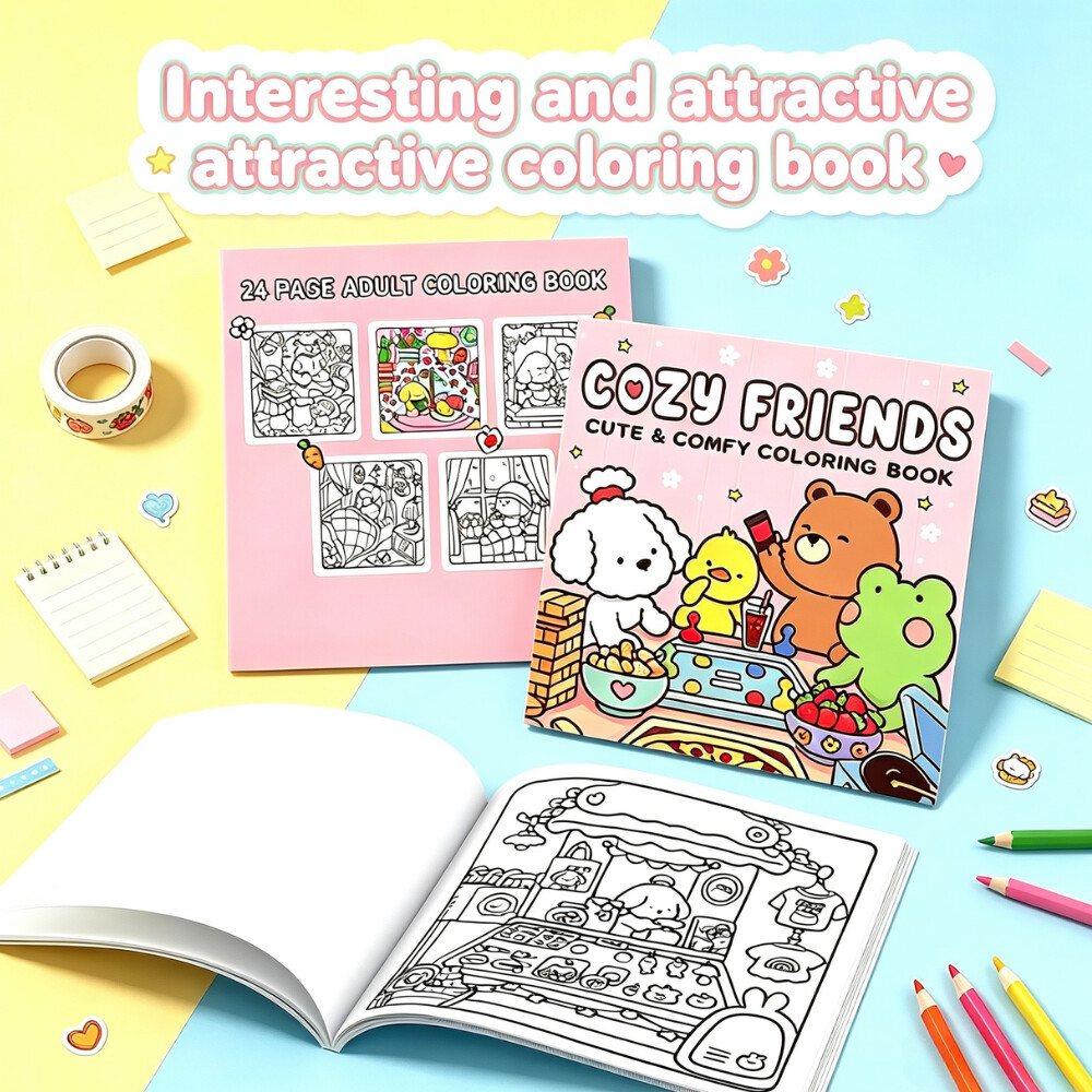 HOT SALE CUTE&COMFY Coloring B - огляд і ціна Adult Coloring Book Stress Relief